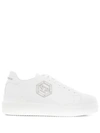 Philipp Plein Logo Plaque Sneakers In White