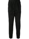 Ermenegildo Zegna Printed Denim Joggers In Black