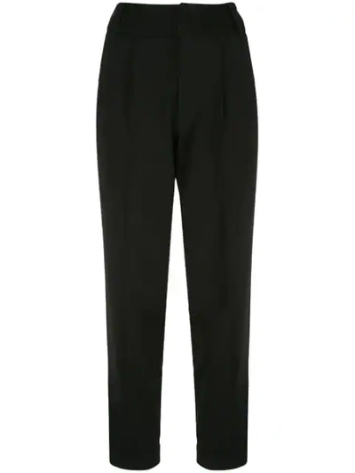 Arias Pleated Waist Trousers In Black