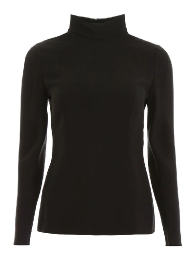 Valentino Turtleneck Top In Nero (black)