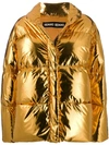 Ienki Ienki Metallic Puffer Jacket In Gold