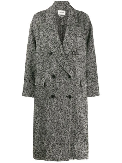 Isabel Marant Étoile Oversized Double Breasted Coat In Black