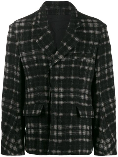 Ann Demeulemeester Check Pattern Jacket In Black