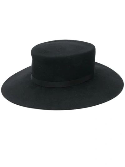 Alberta Ferretti Wide Brim Hat In Black