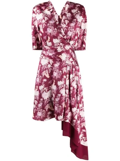 Three Floor Irregular Dream Asymmetric Dress In Purple