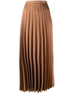 L'autre Chose Pleated Maxi Skirt In Brown