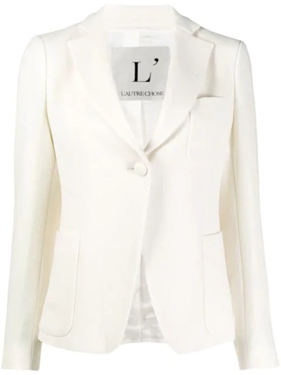 L'autre Chose Einreihiger Blazer In White