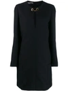 Stella Mccartney Brooch Embellished Shift Dress In Black