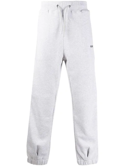 Msgm Logo Jogging Trousers In Grey