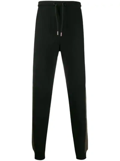 Les Hommes Urban Cotton Track Trousers In Black
