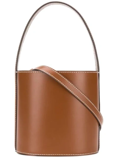 Staud Bissett Leather Bucket Bag - Brown