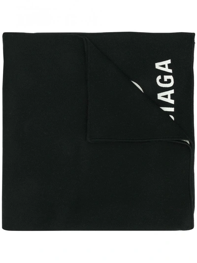 Balenciaga Bb Logo Scarf In Black