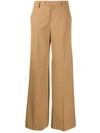 Red Valentino Wide Leg Pleated Trousers In Neutrals