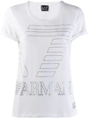 Ea7 Logo Print T-shirt In White