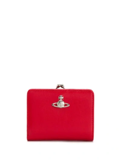 Vivienne Westwood Logo Plaque Coin Purse In Red