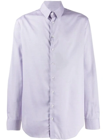 Giorgio Armani Long Sleeve Shirt In Purple