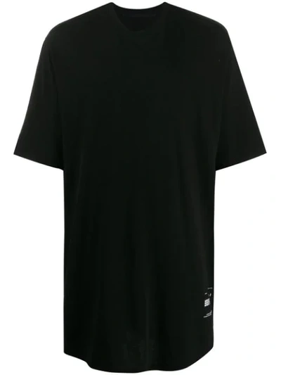 Julius Oversized Logo Print T-shirt In Black