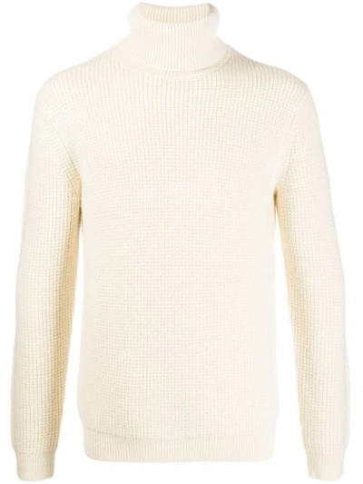 Theory Roll-neck Jumper In Neutrals