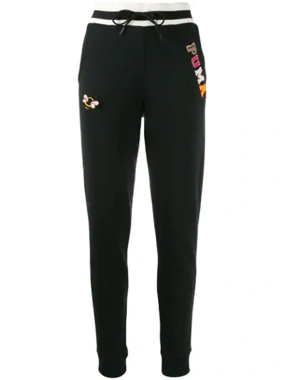 Puma Fitted Track Trousers In Black