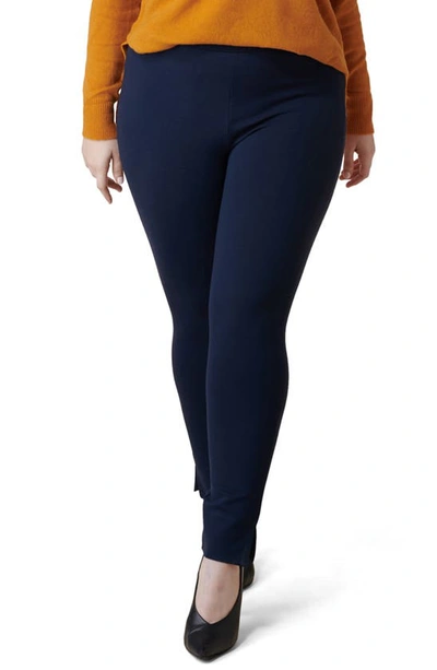Maree Pour Toi Skinny Compression Knit Pants In Navy