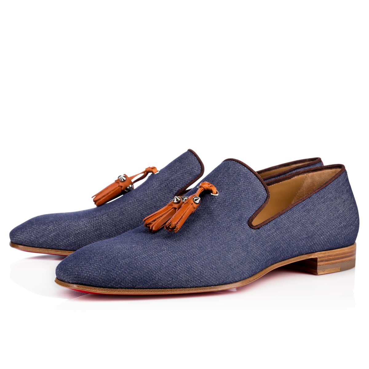 Christian Louboutin Dandelion Tassel Denim Blue Canvas Men Shoes Modesens