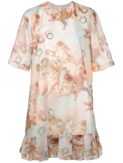 Karen Walker Azure Angel Print Dress In Multicolour