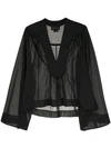 Karen Walker Gathered Blouse In Black