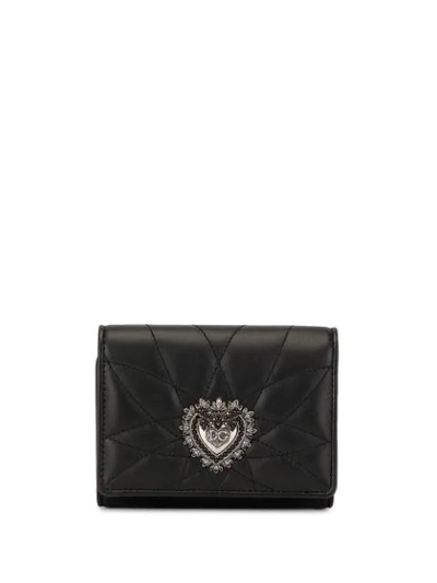 Dolce & Gabbana French Flap Wallet In Black