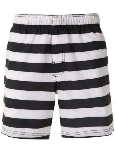 Osklen Striped Grécia Shorts In Black