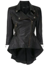 Andrea Bogosian Leather Biker Jacket In Noir