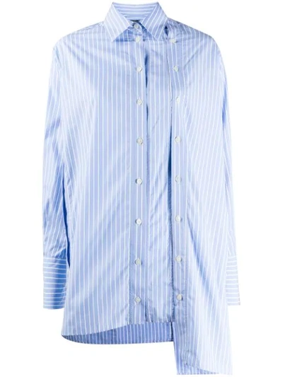 Rokh Double Button Placket Shirt In Blue