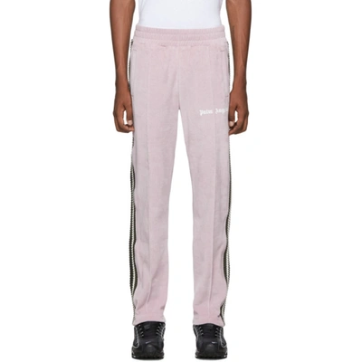 Palm Angels Pink Chenille Track Pants In 2501 Lilac
