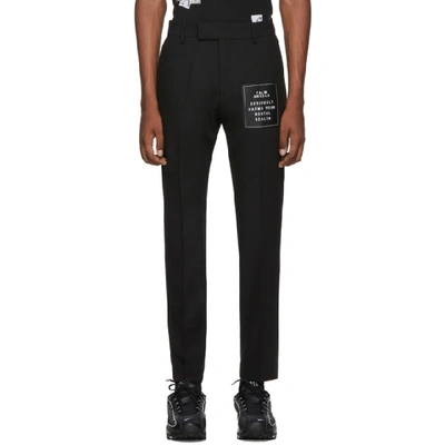 Palm Angels Black Logo Trousers In 1000 Black