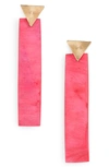 Akola Cyrus Drop Earrings In Magenta