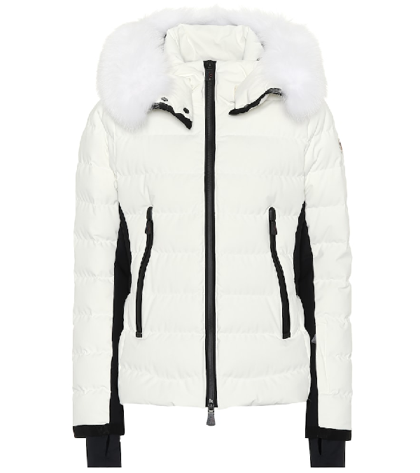 Moncler Lamoura Waterproof Quilted Down Puffer Coat With Removable Genuine  Fox Fur Trim In White | ModeSens