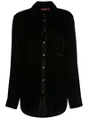 Sies Marjan Sander Silk & Cotton Fluid Corduroy Shirt In Black