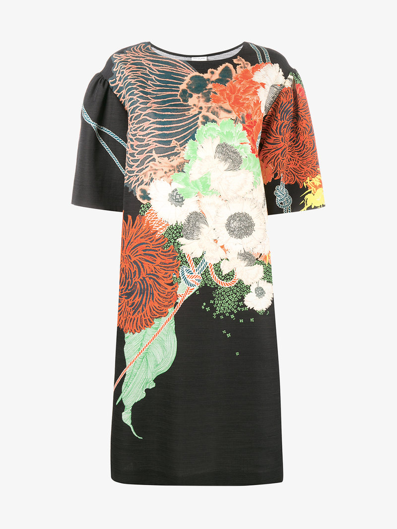 Dries Van Noten Danilov Floral Print Dress | ModeSens