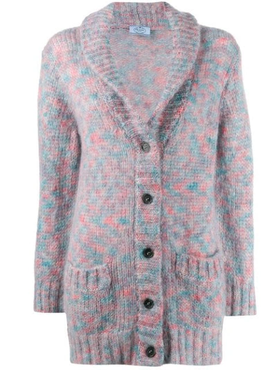 Prada Mohair And Wool Cardigan In Multicolour