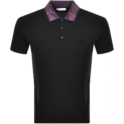 Versace Short Sleeved Polo Tshirt Black