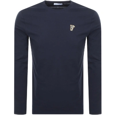 Versace Long Sleeved T Shirt Navy