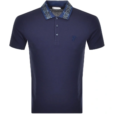 Versace Short Sleeved Polo Tshirt Blue