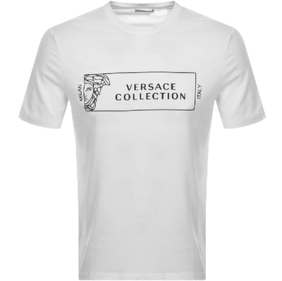 Versace Crew Neck Logo T Shirt White