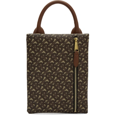 Burberry Tb Monogram-print Canvas Tote In Bridle Brown