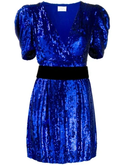 P.a.r.o.s.h Sequinned Mini Dress In Blue