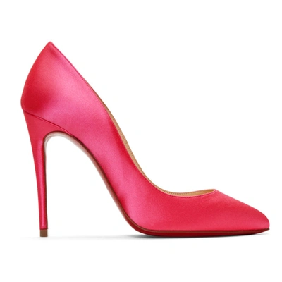 Christian Louboutin Pigalle Follies 100 Satin Pumps In P379 Pinup*