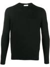 Ballantyne Crew Neck Jumper In Black