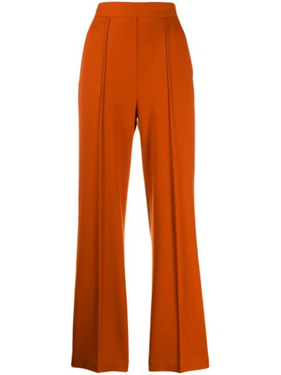 Harris Wharf London Flared Style Trousers In Orange