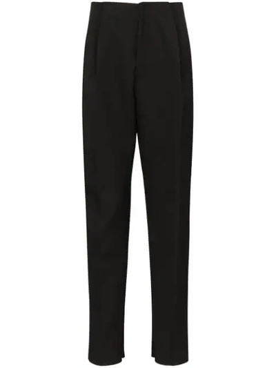 Bottega Veneta Ssense Exclusive Black Light Felt Wool Trousers In Nero