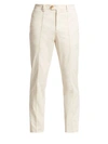 Brunello Cucinelli Crease Leisure-fit Pants In White