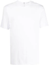 Comme Des Garçons Shirt Zip-up Crew-neck T-shirt In White